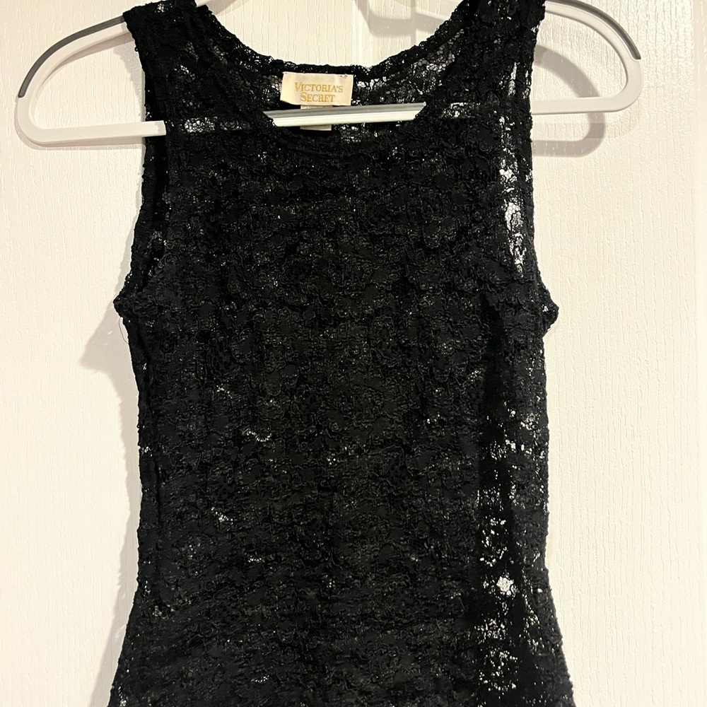 Victoria's Secret Black Lace Tank Top